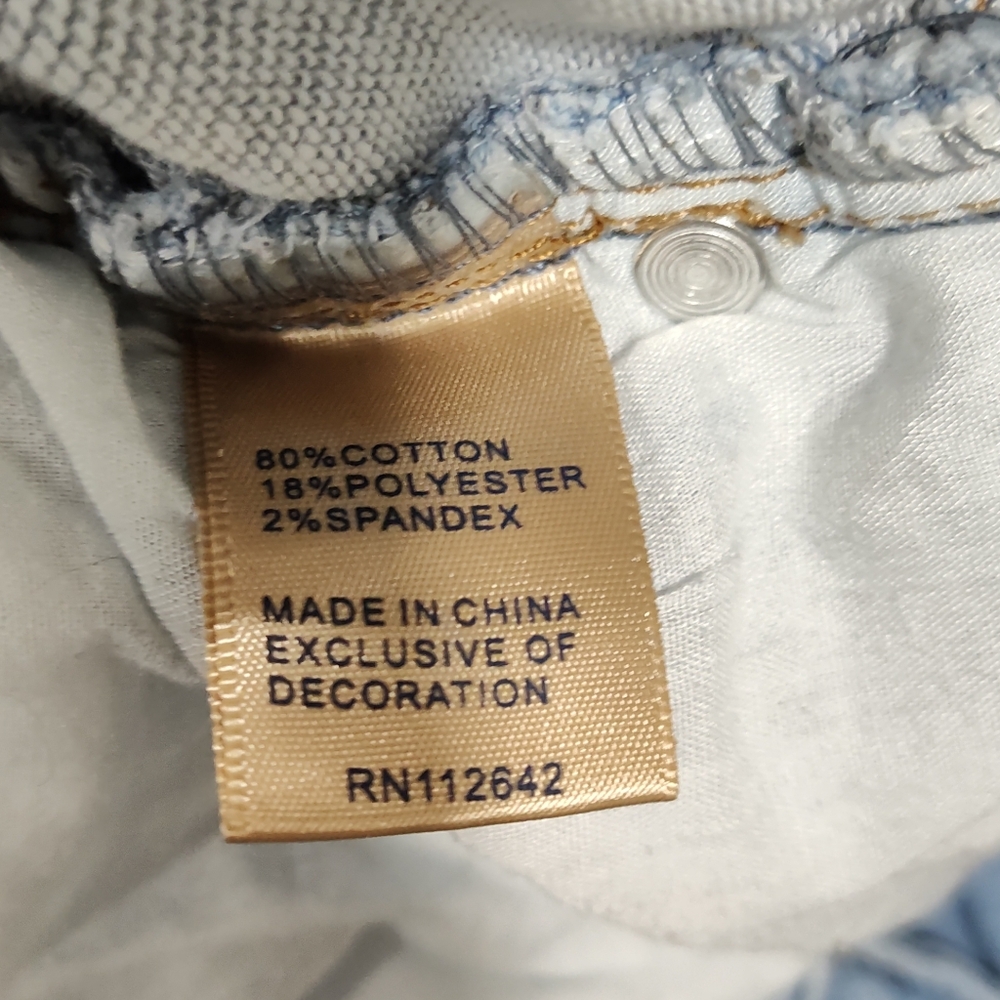 Sandpiper Petite Women's Distressed Straight  Blue Jeans Size 6p - Picture 6 of 9